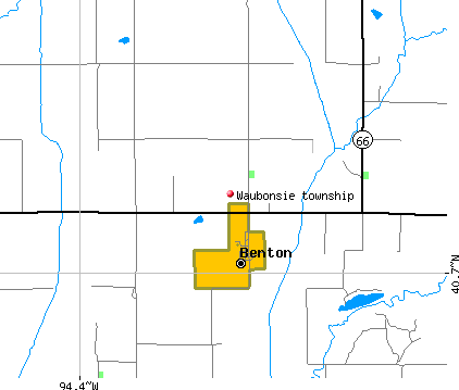 Waubonsie township, IA map