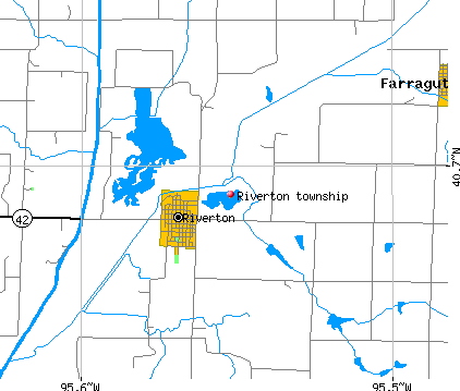 Riverton township, IA map