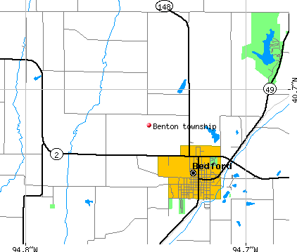 Benton township, IA map