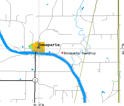 Bonaparte township, IA map
