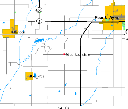 Rice township, IA map