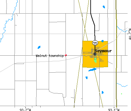 Walnut township, IA map