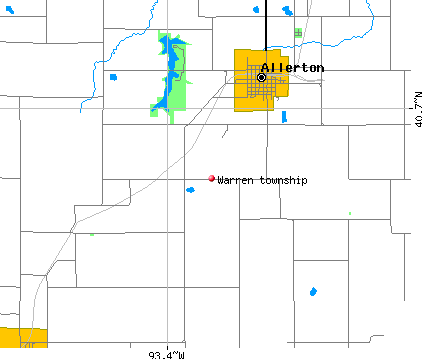 Warren township, IA map