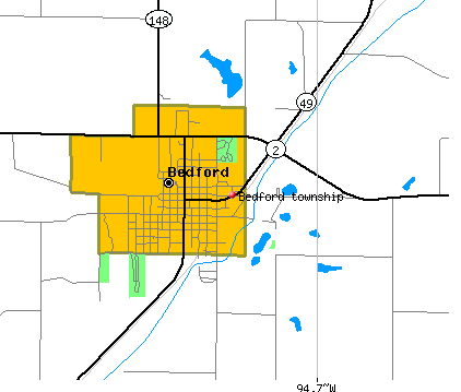 Bedford township, IA map