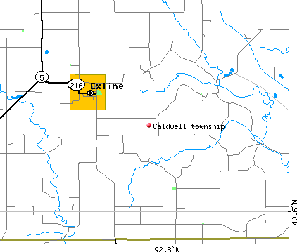 Caldwell township, IA map