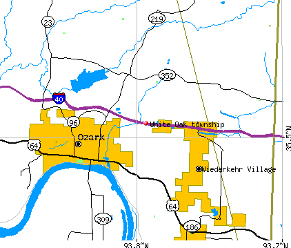 White Oak township, AR map
