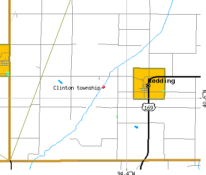 Clinton township, IA map