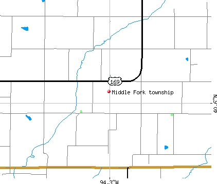 Middle Fork township, IA map