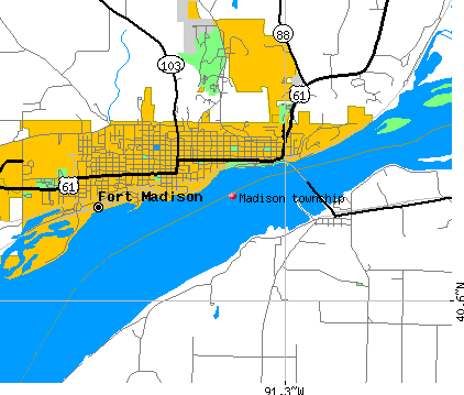 Madison township, IA map