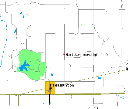 Hamilton township, IA map