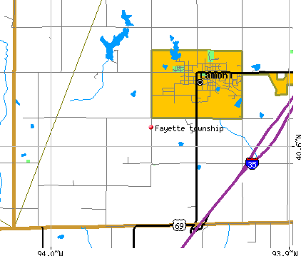 Fayette township, IA map