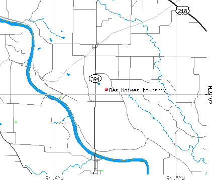 Des Moines township, IA map