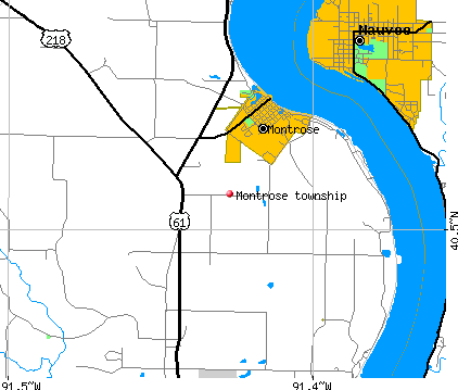 Montrose township, IA map