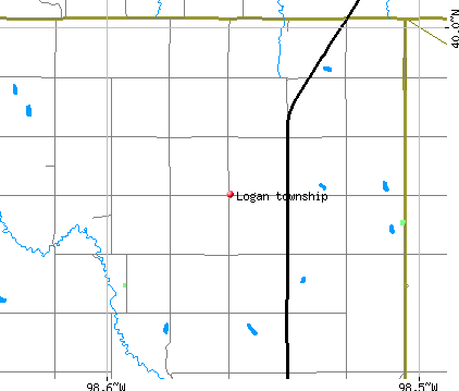 Logan township, KS map