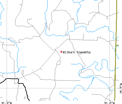 Wilburn township, AR map