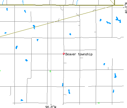 Beaver township, KS map