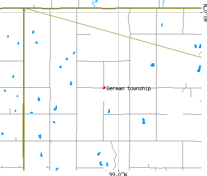 German township, KS map