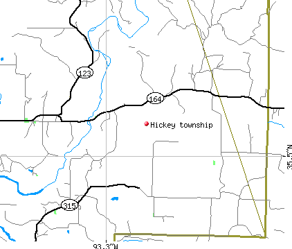 Hickey township, AR map