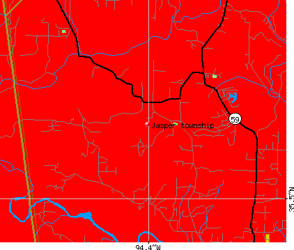 Jasper township, AR map
