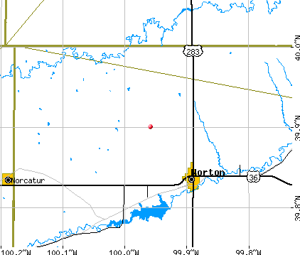 Center-District 1 township, KS map