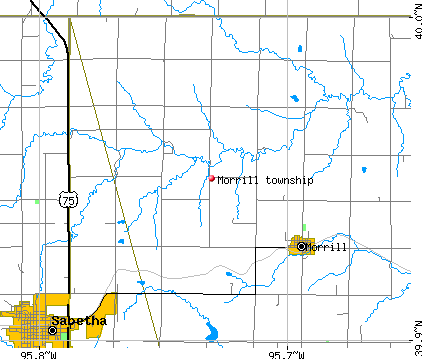 Morrill township, KS map