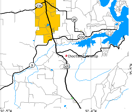 Choctaw township, AR map