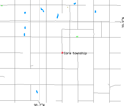 Cora township, KS map