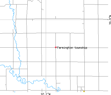Farmington township, KS map