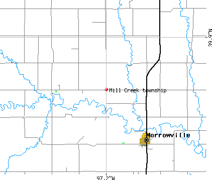 Mill Creek township, KS map