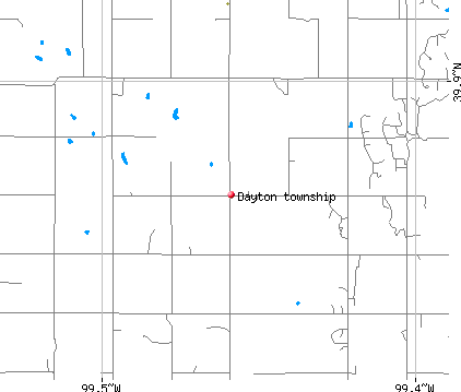 Dayton township, KS map