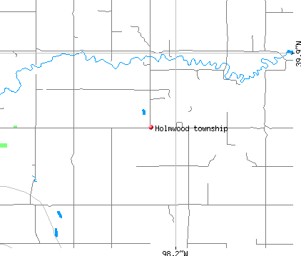 Holmwood township, KS map