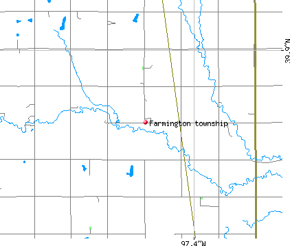 Farmington township, KS map