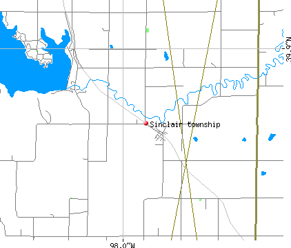 Sinclair township, KS map