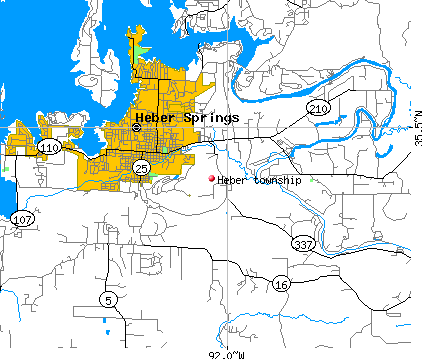 Heber township, AR map