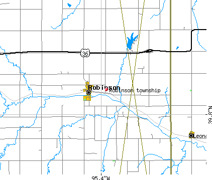 Robinson township, KS map
