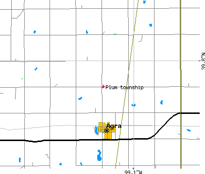 Plum township, KS map