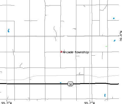 Arcade township, KS map