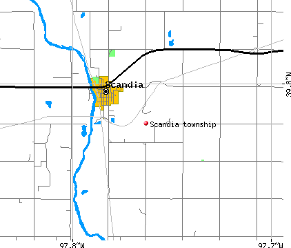 Scandia township, KS map