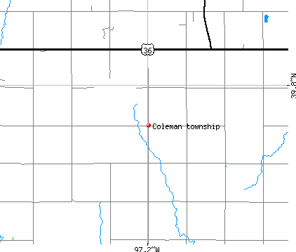 Coleman township, KS map