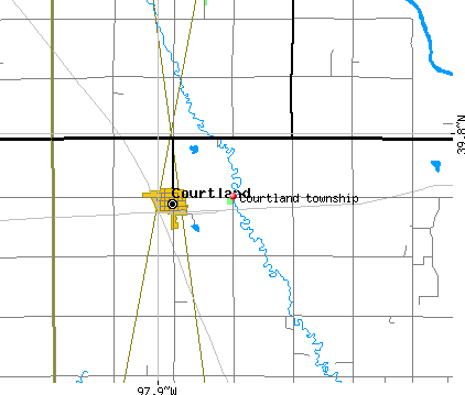 Courtland township, KS map