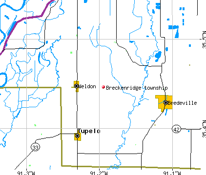 Breckenridge township, AR map