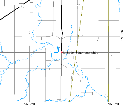 Little Blue township, KS map