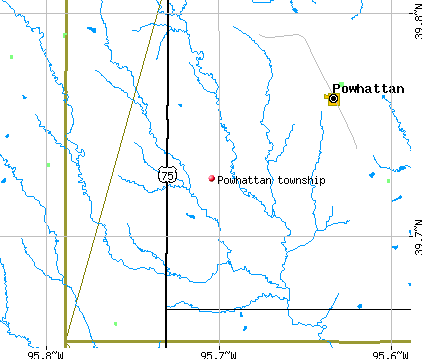 Powhattan township, KS map
