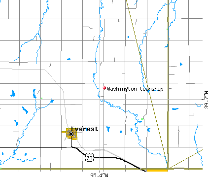Washington township, KS map