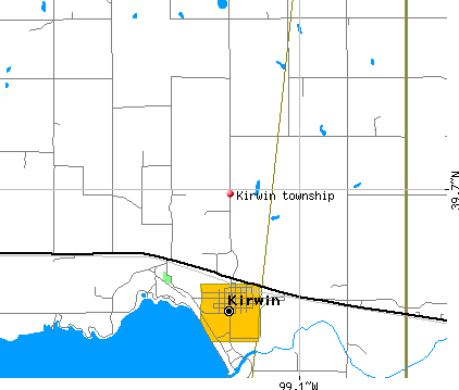 Kirwin township, KS map