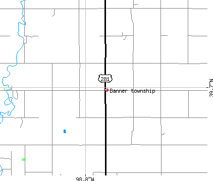Banner township, KS map