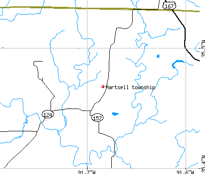Hartsell township, AR map