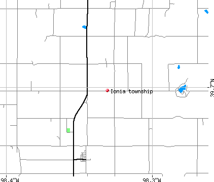 Ionia township, KS map