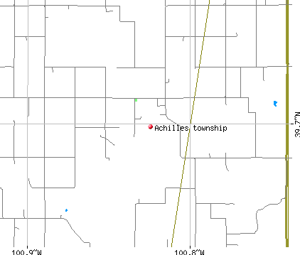 Achilles township, KS map