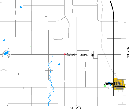 Calvin township, KS map